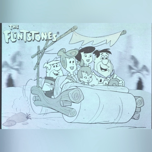 Flintstones Family 🔥 Holographic Trading Card 🪨 Fred Flintstone Barney Rubble - Picture 1 of 2